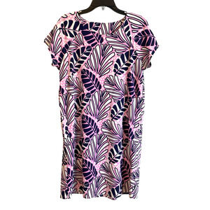 All For Color Tropical Dress Size Large‎ Stretch Catalina Knit Hawaiian Resort